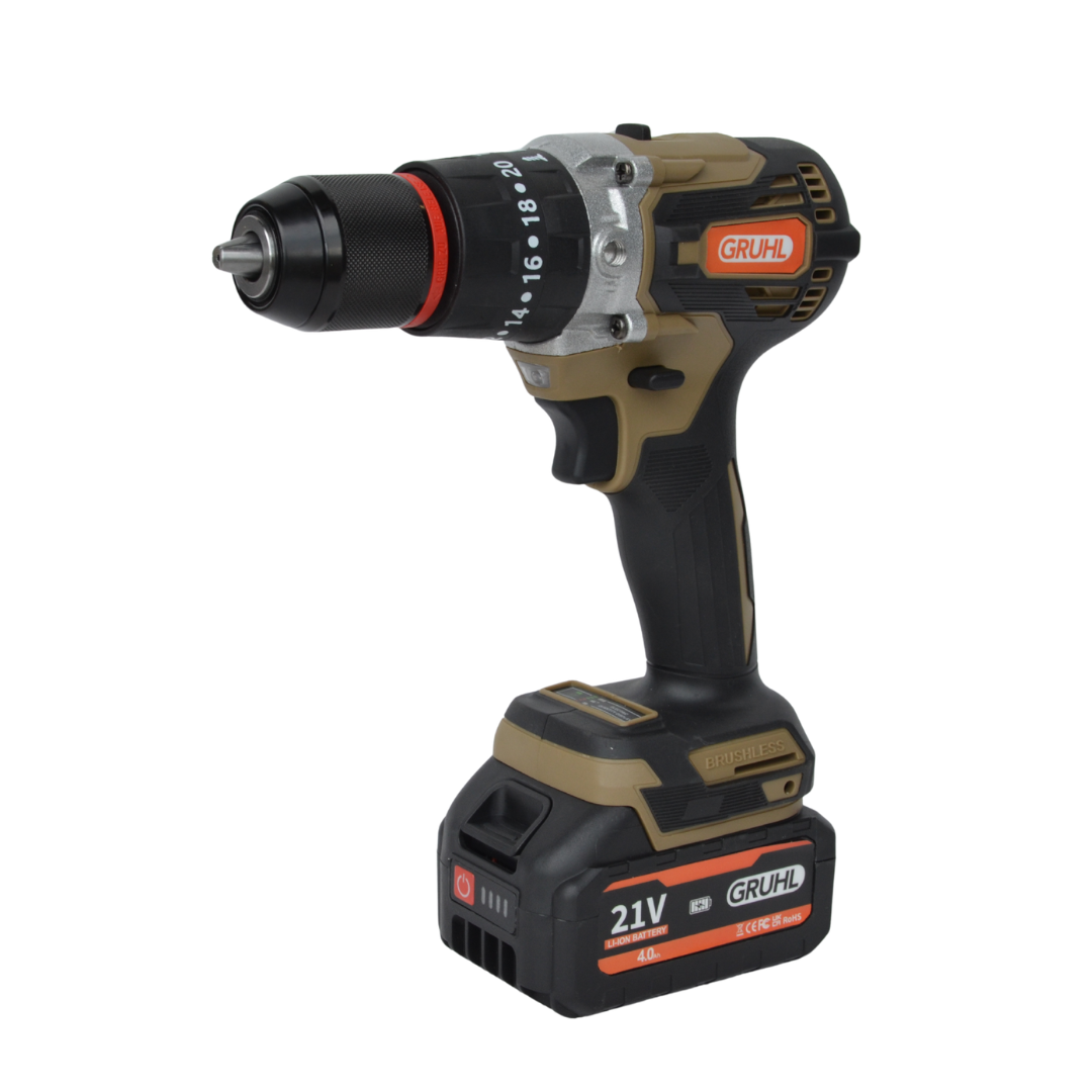 GRUHL 21V Brushless Accu Boor-/Schroefmachine 80Nm | G-90SC